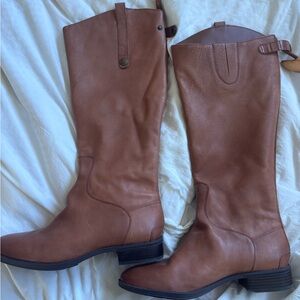 Sam Edelman Women's Knee length Leather Boots - Tan Brown